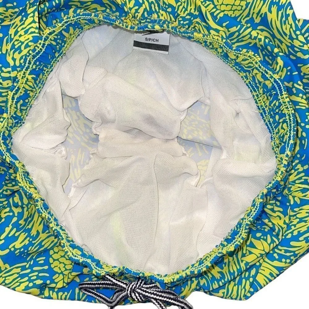 Mens Speedo Swim Suit Trunks Shorts Lined Size Small Blue Yellow Pineapple‎